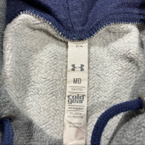 Under Armour Hooded Sweatshirt Hoodie with Elbow Patches - Picture 15 of 15